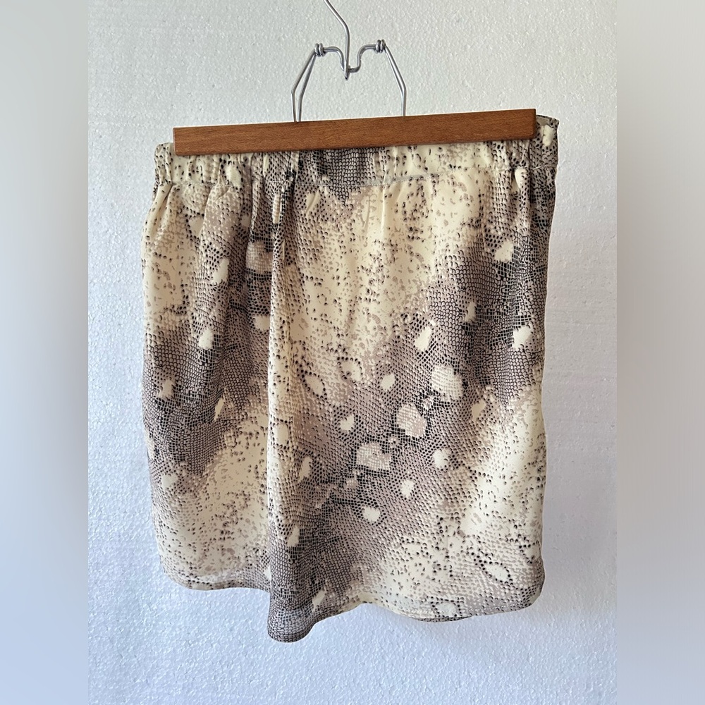 Snake print mini skirt